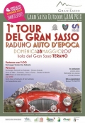 Locandina 1° Tour del Gran Sasso - Raduno auto d'epoca - 28 Maggio - Gran Sasso Outdoor Gran Prix